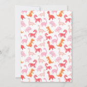 Schattig Botanisch Het is een meisje dinosaurus Ba Kaart (Achterkant)