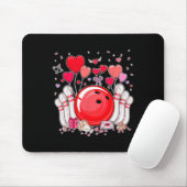 Schattig Bowling Ll Valentijnshart Liefhebber Spel Muismat (Met muis)