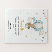 Schattig Boy Teddy Bear Baby shower Bedankt Legpuzzel (Horizontaal)