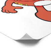 schattig brandweermonster poster (Hoek)