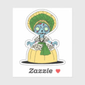 Schattig Braziliaans Zombie Meisje Sticker (Vel)