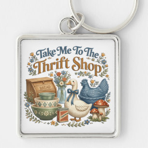 Schattig Breng Me Naar De Tweedehands Winkel Sleutelhanger