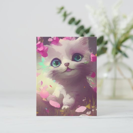 Schattig Briefkaart Kitten (Staand voorkant)