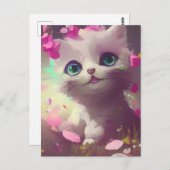 Schattig Briefkaart Kitten (Voorkant / Achterkant)
