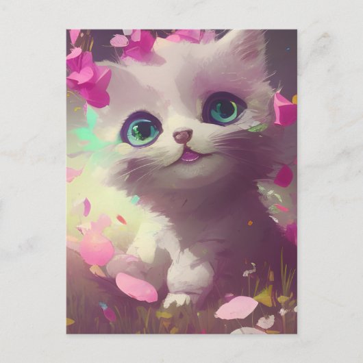 Schattig Briefkaart Kitten (Voorkant)