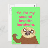 Schattig Briefkaart Little Herbivore (Voorkant / Achterkant)