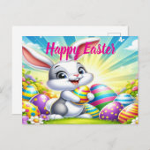 Schattig Briefkaart met Bunny (Voorkant / Achterkant)