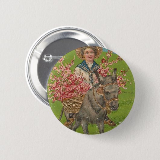 Schattig Briefkaart Ronde Button 5,7 Cm (Voorkant /achterkant)