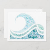 Schattig Briefkaart uit Brigantine, NJ (Voorkant / Achterkant)