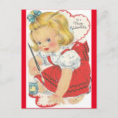 Schattig Briefkaart voor kleine meisjes die Valent (Voorkant)