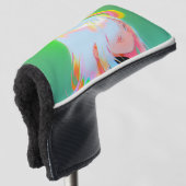 Schattig Bright Neon Halo Anime Meisje Golfheadcover (3/4 voorkant)
