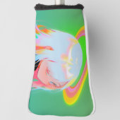 Schattig Bright Neon Halo Anime Meisje Golfheadcover (Draai 90)