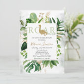 Schattig Brontosaurus Dinosaur Baby shower Kaart (Staand voorkant)