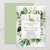 Schattig Brontosaurus Dinosaur Baby shower Kaart (Voorkant / Achterkant)