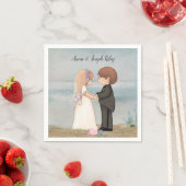 schattig bruid en bruin zand servet (Insitu)