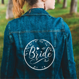 schattig bruid vrouwen denim jacket