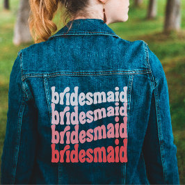 schattig bruidsmeisje vrouwen denim jacket