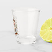 Schattig bruidspaar met cake shot glas (Rechts)