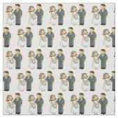 schattig bruiloft bride bruid en bruom stof (Swatch)