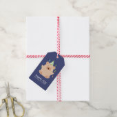 Schattig Bruin Beer Kids Verjaardagsfeestje Cadeaulabel (Met Touw)
