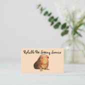 Schattig bruin cavia foto Visitekaartje (Staand voorkant)