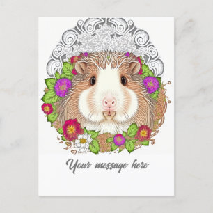Schattig-bruin-cavia Pig Briefkaart