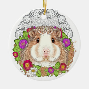 Schattig-bruin-cavia Pig Keramisch Ornament