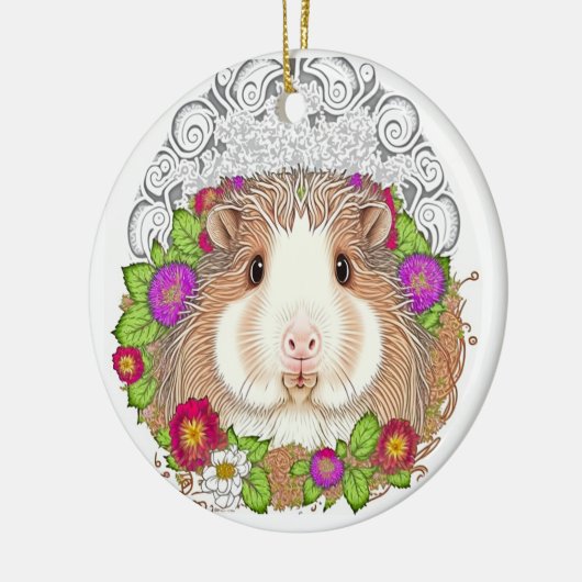 Schattig-bruin-cavia Pig Keramisch Ornament (Links)