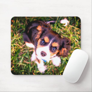 Schattig bruin en wit boos puppy muismat