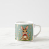 Schattig bruin konijn met vlinderdas espresso kop (Rechts)