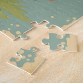 Schattig bruin konijn met vlinderdas legpuzzel (Zijkant)