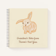 Schattig bruin konijn - transparant op beige.  