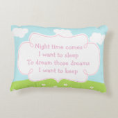 Schattig Bruin Meisje Onze Kleine Prinses Accent Kussen (Achterkant)