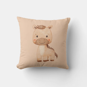 Schattig bruin paard kussen