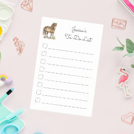 Schattig bruin pony schrift paard kinderen sticky  post-it® notes
