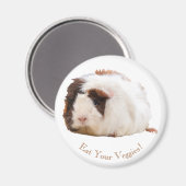 Schattig bruin wit cavia custom bericht magneet (Voorkant / Achterkant)