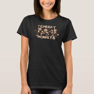 Schattig brutale aap gezicht Jungle wild dier 2 T-shirt