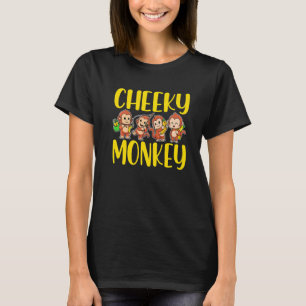 Schattig brutale aap gezicht Jungle wild dier T-shirt