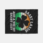 Schattig brutale Ierse meid klavertje St. Patrick Fleece Deken (Voorkant (Horizontaal))