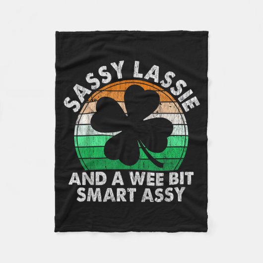 Schattig brutale Ierse meid klavertje St. Patrick Fleece Deken (Voorkant)