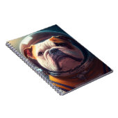 Schattig Bulldog Astronaut Notitieboek (Rechterzijde)