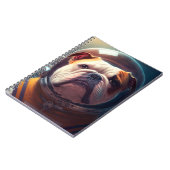Schattig Bulldog Astronaut Notitieboek (Linkerzijde)