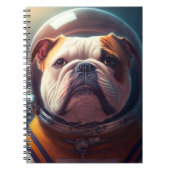 Schattig Bulldog Astronaut Notitieboek (Voorkant)