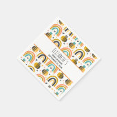 Schattig Bumble Bee en Rainbows Pattern Baby showe Servet (Hoek)