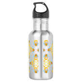 Schattig bundelbijenpatroon waterfles (Achterkant)