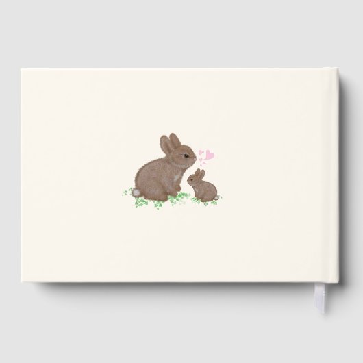 Schattig Bunnies Baby shower Gastenboek (Achterkant)