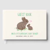 Schattig Bunnies Baby shower Gastenboek (Voorkant)