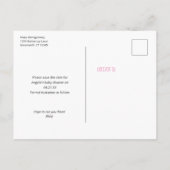 Schattig Bunnies Girl Baby shower sparen de datum Aankondigingskaart (Achterkant)