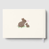 Schattig Bunnies Roze Baby shower Gastenboek (Achterkant)