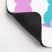 Schattig bunny muismat in pastel kleuren (Hoek)